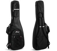 TIGER GGB42-EL Custodia imbottita di alta qualità per chitarra elettrica con maniglia e tracolla. Imbottitura protettiva in schiuma EPE da 18mm - colore nero
