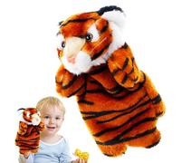 Tiger Hand Puppet - Soft Stuffed Animal Toy For Kids, Plush Tiger Puppet For Storytelling, Cuddly Doll Toy, Durable Funny Interactive Role Play Gift Set Kit | For Birthdays Holidays