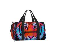 Tiger Head - Borsone sportivo con scomparto per scarpe, leggero, da palestra, per uomo e donna, borsa da viaggio impermeabile con tasca bagnata