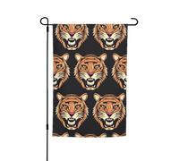 Tiger Head Pattern1 Bandiera da giardino a doppia faccia per fattoria Holiday Yard Bandiera 30,5 x 45,7 cm banner stagionale all'aperto per primavera estate prato portico decorazione casa piccola
