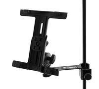 Tiger IMCA-BK Supporto Tablet iPad per Asta Microfonica e Leggio - Nero | Per Tablet con Morsetto Regolabile