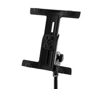 TIGER IMCA2-BK Supporto per iPad o Tablet per Asta Microfonica, Colore Nero | Supporto regolabile per tablet e iPad da fissare all'asta microfonica, colore nero, ideale per spartiti e app musicali