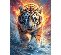 Tiger in A Fiery Magical Glow Rompicapo 500 Pezzi Michelangelo Per Adulti Science Fiction Magical Dream Cartone Spesso Cappella Sistina Per Collezione Artistica Edizione Esclusiva Con Colla Inclusa 5