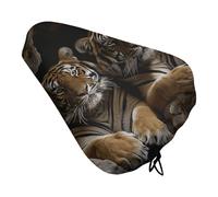 Tiger in Cave - Coprisedile per bicicletta, extra morbido e confortevole, protezione da pioggia e sole, copertura resistente alla polvere per mountain bike da città