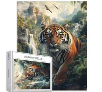 Tiger in The Forest - Puzzle da 1000 pezzi per adulti Fantasy Art africano puzzle colorati fai da te per la decorazione della casa, regali puzzle per la famiglia, perfetto per serate di gioco, 50 x 70