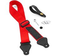 Tiger kit tracolla ukulele rosso con plettri e accessori