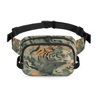 Tiger - Marsupio multifunzione mimetico per viaggi, sport, corsa, marsupio, borsa da cintura, per donne, uomini, ragazze e ragazzi, Colore, XL, Organizer per borse