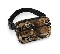 Tiger Marsupio per donne e uomini, marsupio regolabile casual per viaggi, sport, escursionismo, bianco, 20 x 13 cm, bianco, 7.9x5.1inches