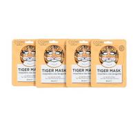 Tiger Mask - Maschera Viso Premium Levigante con Estratto di Mela, Tea Tree Oil e Acido Ialuronico | Purificante, Idratante, Antimperfezioni | Skincare Coreana Pelle Mista e Grassa