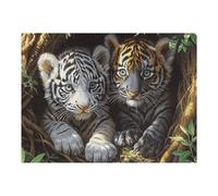 Tiger Mother And Cub Puzzle 500 Pezzi Sfida Impossibile Esperti Magical Cosmic Creatures Rompicapo Estremamente Difficile Per Veri Appassionati Stimolo Intellettuale Regalo 500 PCS