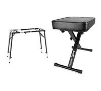 Tiger Music Kys21-Bk Supporto Da Tastiera A 4 Gambe, Regolabile & Rockjam Premiu