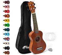TIGER Music Uke12-Nt - Ukulele Soprano Ukulele Soprano, Ukulele e Borsa, Marrone (Naturale)
