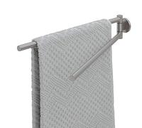 Tiger Noon Portasciugamani a 2 Bracci, Inossidabile, Acciaio Inox Spazzolato, BxHxT: 4,9 x 7,8 x 45,3 cm