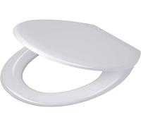 Tiger Pasadena Sedile per WC, Elastomero Termoplastico, Acciaio Inox, Bianco, 45 x 37,1 x 5,7 cm