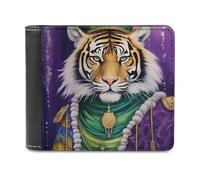 Tiger - Portafogli stampati con scritta "The King of Mardi e Gras", con scomparti multipli per carte di credito, per uomini e donne, Stile:, Taglia unica, MHXYZHW