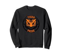 Tiger Pride: feroce Mascotte Felina per Gli Appassionati di Sport Felpa, Unisex per Adulti, Nero, L