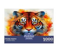 Tiger Puzzle 1000 Pezzi Idea Regalo Uomo E Donna 1000 Stukjes Animal Puzzle Giocattolo Decompressivo Intellettuale Educativo Intrattenimento Creativo Für Erwachsene Und Kinder Ab 8 Jahren 38x26cm/1000