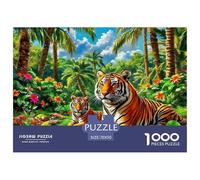 Tiger Puzzle 1000 Pezzi Per Adulti E Ragazzi Impegnativo E Difficile Giochi Rilassamento,Idea Regalo Uomo E Donna 70x50cm/1000pcs