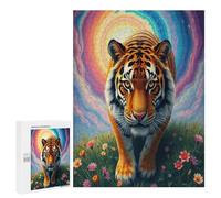 Tiger Puzzle 500 Pezzi Attività Creativa Indoor Paisaje Edificio Per Adulti E Ragazzi in Vacanza Gioco Educativo Rilassamento Pressione Ridotta A Casa 500 PCS