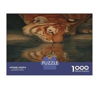 Tiger Puzzle Divertente Gioco Per Famiglie 1000 Pezzi The Beast That Drinks Water Puzzle Intrattenimento Creativo Per Adulti E Bambini 38x26cm/1000pcs