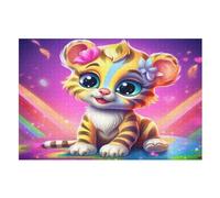 Tiger Puzzle Games for Adults E Bambini - for Creativity And Mindfulness - Challenging Jigsaw Puzzles 1000 Pezzi for Family (75×50cm)