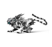 Tiger Puzzle Model Set, The Classic of Mountains and Seas God Four Spirits DIY Puzzle Model per collezionisti e appassionati, bianco incolore (versione kit)