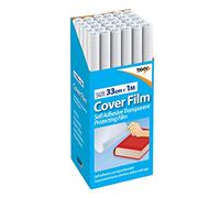 Tiger - Rotolo di pellicola adesiva trasparente per foderare i libri, 33 cm x 1 m