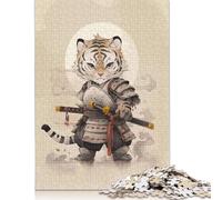 Tiger Samurai Warrior Jigsaw Puzzle Impossible 1000 Pezzi Decorazione Per La Casa. Giochi Rilassamento E Intelligence Per Adulti E Ragazzi Da 14 Anni 1000pcs (75x50cm)
