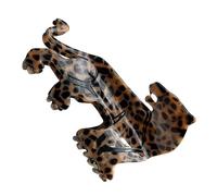 Tiger Shape Design Hair Claw Clips, Sturdy Hair Clips, Clip decorativa Claw Hair Clip, Acrilico Animale Hairs Clamp 9,5 x 5 cm per Present, Women Hairs, Home, Indoor, Travel, Brown, Leopard, Beige