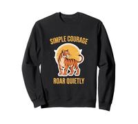 Tiger Simple Roar unisex per adolescenti e giovani amanti della natura alla moda Felpa