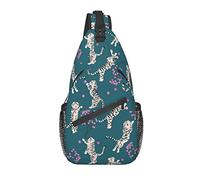 Tiger Sling Bag Casual Crossbody Spalla Zaino Cool Chest Daypack per Ragazzi Sport Escursionismo Viaggi