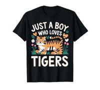 Tiger Solo un ragazzo che ama gli animali delle tigri Maglietta