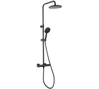 Tiger Splash Akcent Rainfall set doccia a parete con termostato nero 1715140746
