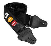 TIGER STP4-BK Tracolla per chitarra con supporti per plettro - Nera