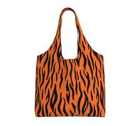 Tiger Stripes Arancione Modello Stampa Tela Tote Borse per le Donne Borsa della spesa Riutilizzabile Grande Palestra Tela Panno Pouchportable Shopping Bag