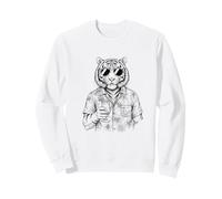 Tiger Summer Vibes Vacanza Divertente Outfit Felpa