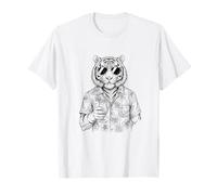 Tiger Summer Vibes Vacanza Divertente Outfit Maglietta