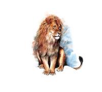 Tiger Temporary Tattoo For Women Men Kids Girls Watercolor Tattoo Sticker waist Tatoos Sticker 20 * 15cm(002)