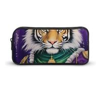 Tiger The King of Mardi GRAS - Astuccio per penne e matite, ad alta capacità, per cancelleria, trucchi, cosmetici, organizer per uomini e donne, Stile:, 22*12*5cm, MHXYZHW