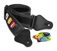 TIGER Tracolla per Chitarra, con Plettri Extra, Grigio