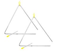TIGER TRI28-2-MT - Strumenti triangolari Samba da 30,5 cm - Triangoli in acciaio resistenti con attacco in metallo, ideali per scuola, banda o uso domestico, confezione da 2