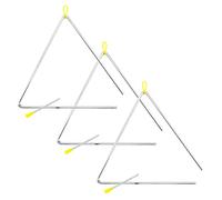 TIGER TRI28-3-MT - Strumenti triangolari Samba da 30,5 cm - Triangoli in acciaio resistenti con attacco in metallo, ideali per scuola, banda o uso domestico, confezione da 3
