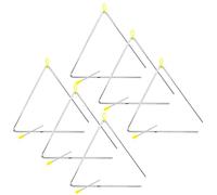 TIGER TRI28-6-MT - Strumenti triangolari Samba da 30,5 cm - Triangoli in acciaio resistenti con attacco in metallo, ideali per scuola, banda o uso domestico, confezione da 6