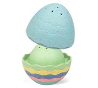 Tiger Tribe Eco Stack & Pour - Giocattolo da bagno, 7 contenti, in bioplastica sostenibile, per bambini dai 12 mesi in su