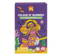 Tiger Tribe Sirene e amici da colorare con i numeri, per bambini, giocattoli a forma di sirena, libro da colorare per bambini