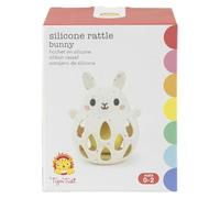 Tiger Tribe Sonaglio in silicone a forma di coniglietto - Sonagli per bambini da 0 mesi in su, giocattoli sensoriali per bambini, giocattoli per dentizione per bambini, realizzato in silicone non