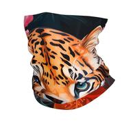 Tiger Tropical Flower Thicket Animal Flower 26X30Cm Elastico Ghetta Antiscivolo Sciarpa al Collo per Sports Yoga Donna