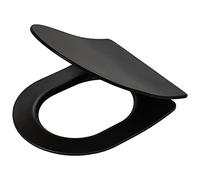 Tiger Tune Sedile WC, Duroplast Nero/Acciaio Inox Spazzolato