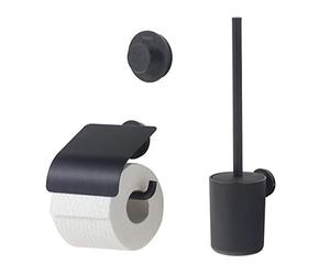TIGER Urban Set di Accessori da Bagno, Metallo, Nero, 3 Pezzi