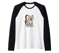 Tiger Vibe: K-Pop incontra l"arte popolare coreana Maglia con Maniche Raglan